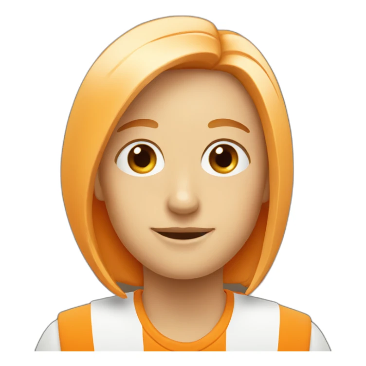 Orange et blanc sticker