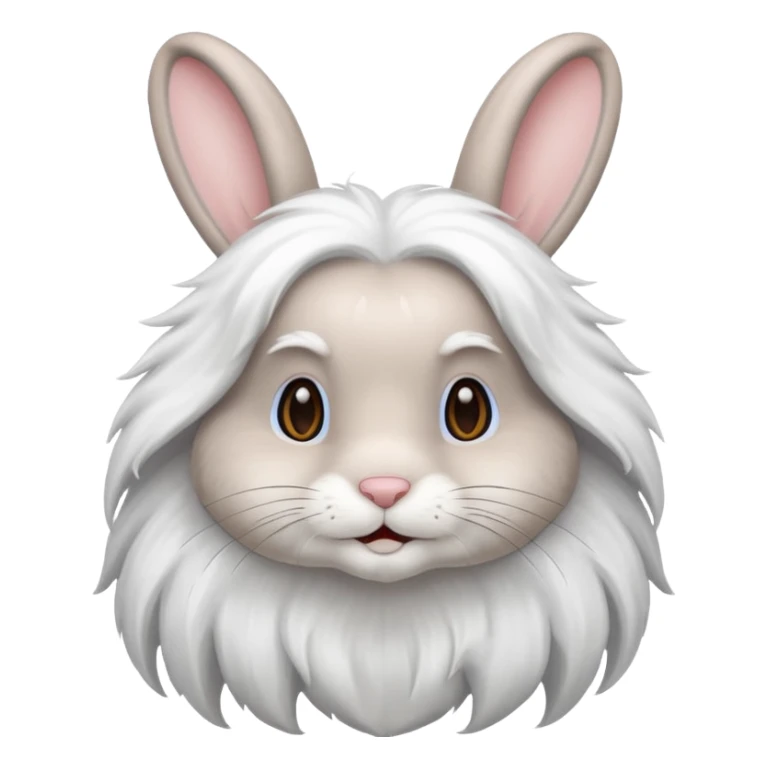 a christmas rabbit with long hair sticker