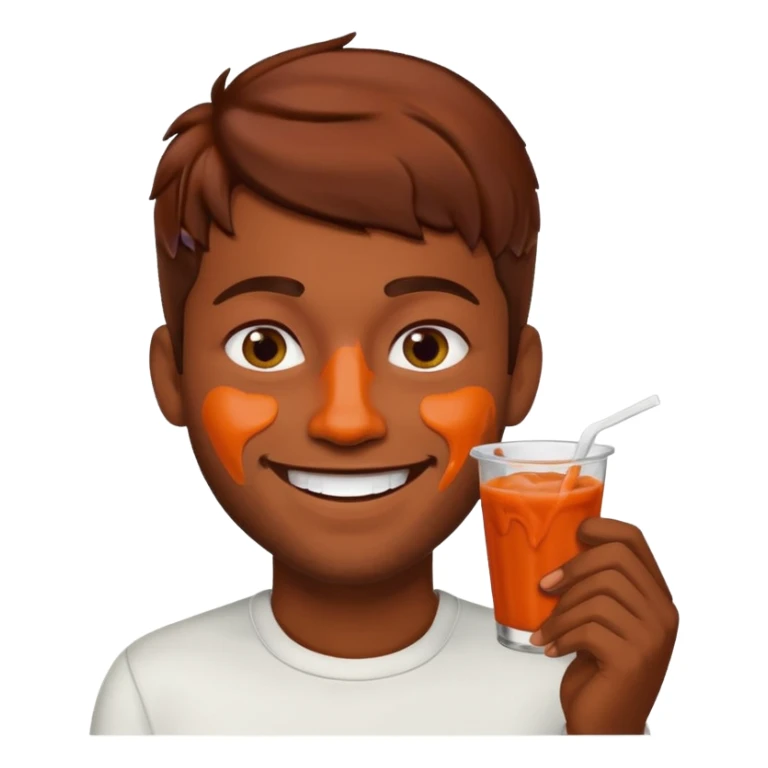 Gay guy brown hair buffalo sauce sticker