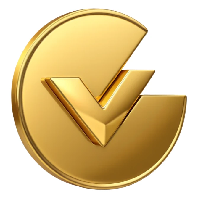 Gold Verified checkmark for social media sticker