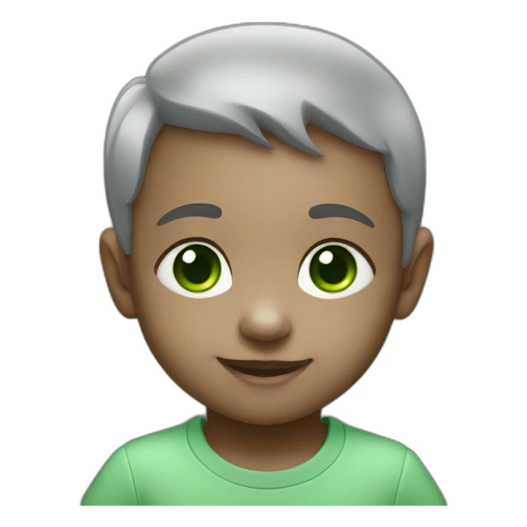 baby-smiling-with-grey-skin-and-green-pupils sticker