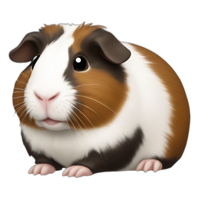 GuineaPig noir marron blanc sticker