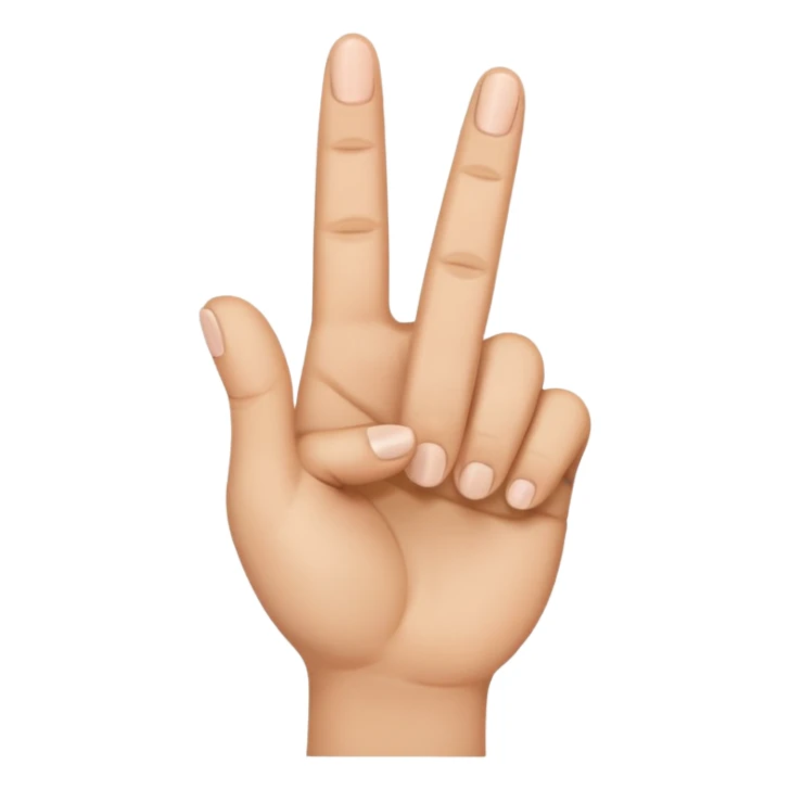 Two fingers hand middle to be on and others off sticker