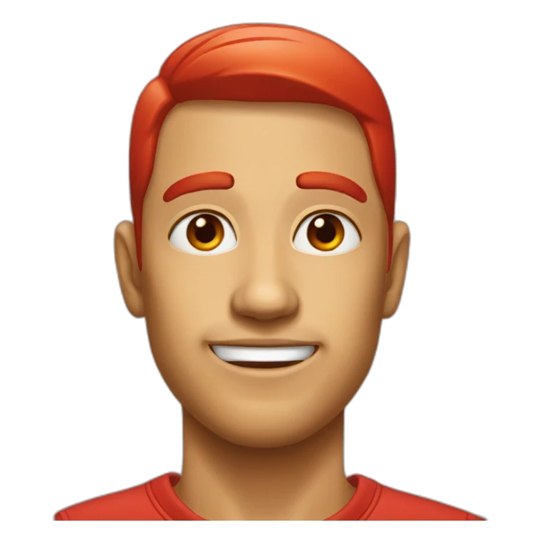 red mark on face emoji sticker