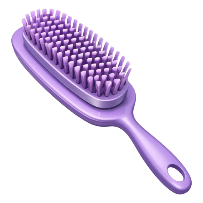 light lilac hairbrush with shiny finish sticker
