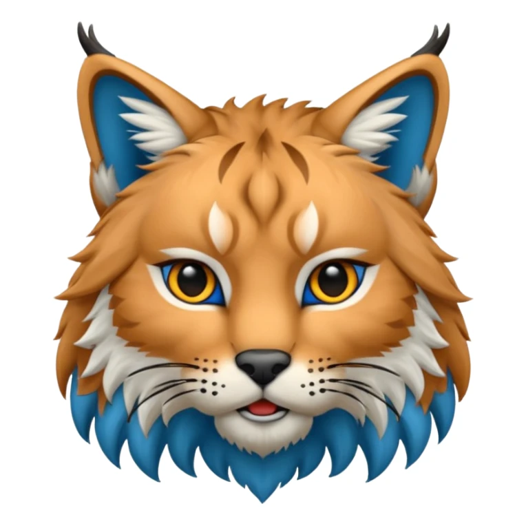 Tête de lynx : très féroce et bleu  sticker
