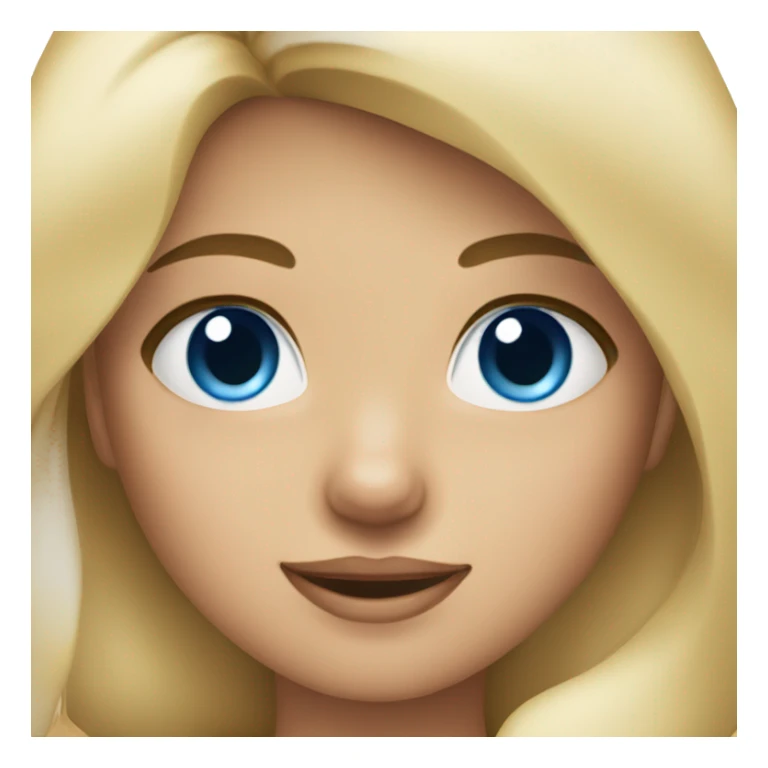 Blonde girl blue eyes holding spitz  sticker