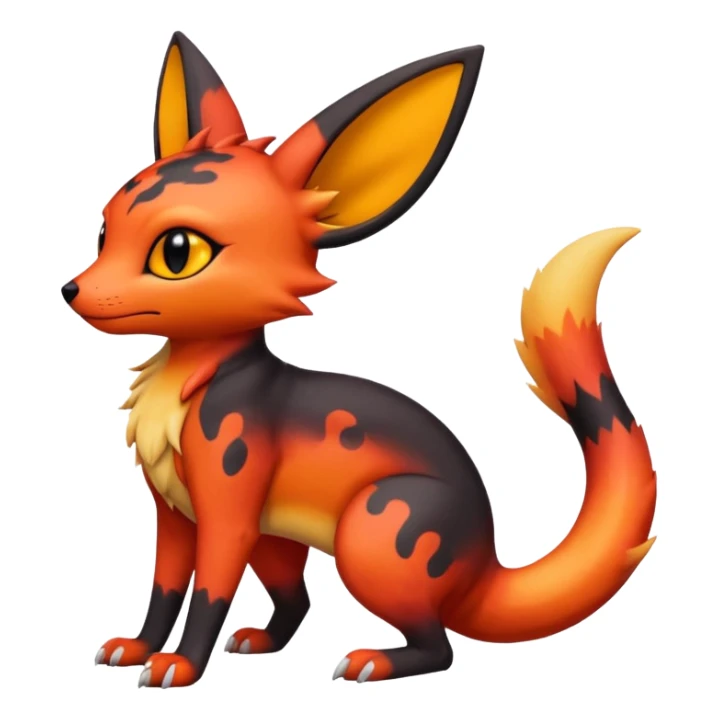 magma-gradients-colored Salandit-Umbreon-Flareon-Serval-Hybrid (Full body) sticker