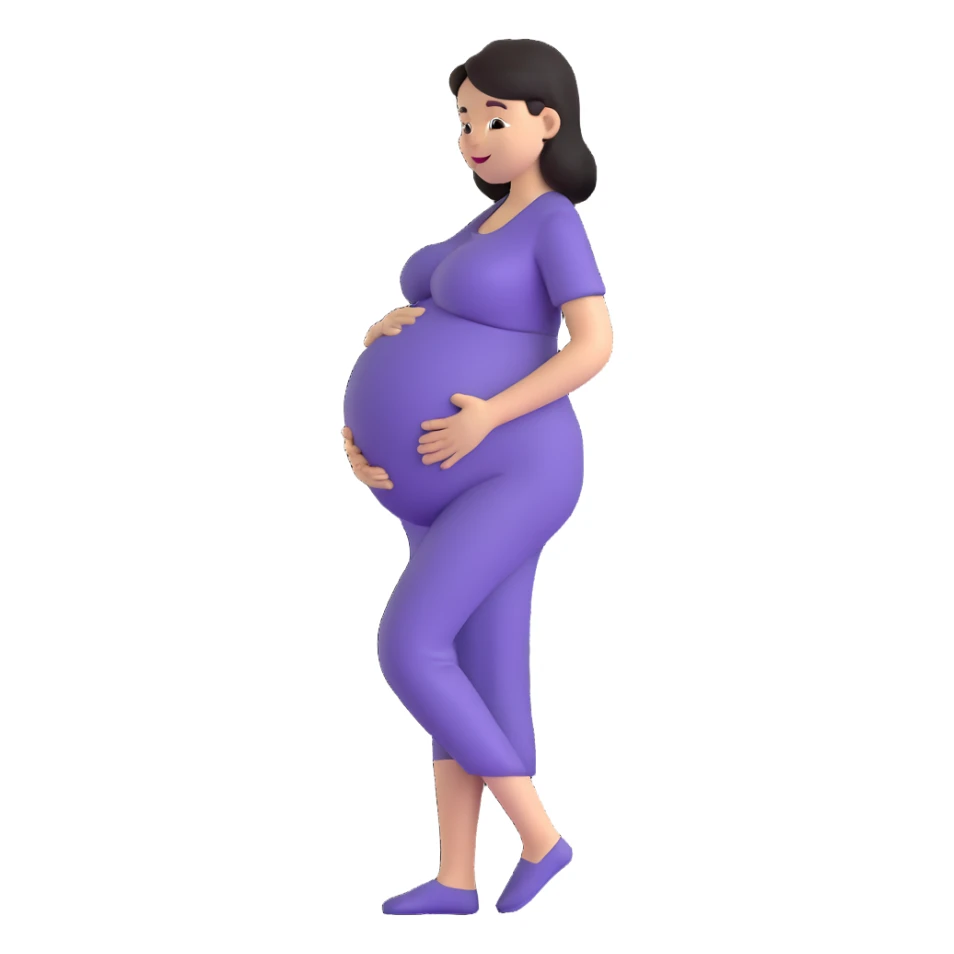 pregnant woman expecting a baby sticker