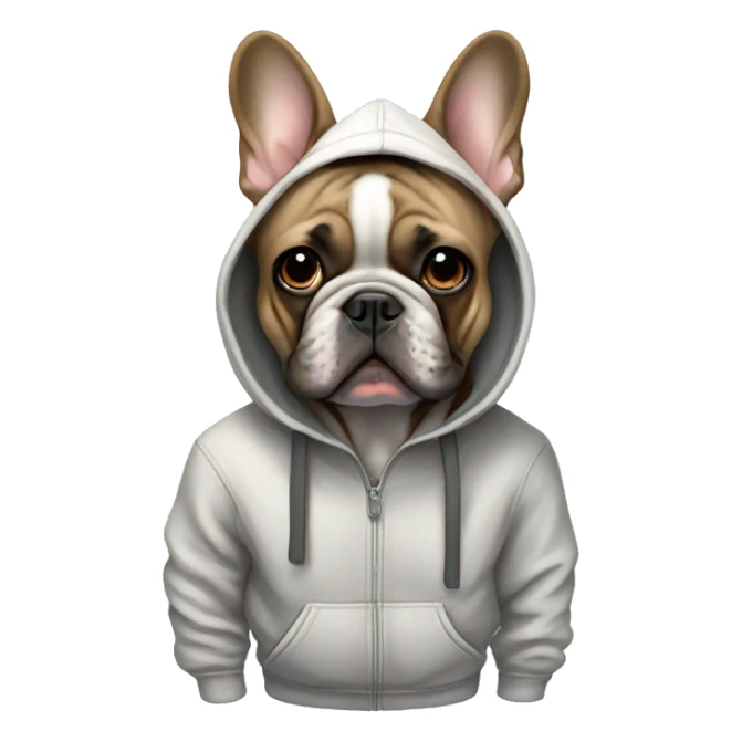 French bulldog in hoodie sticker