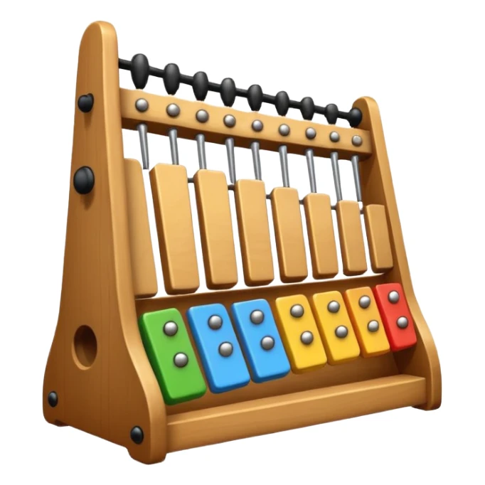 wooden glockenspiel instrument sticker