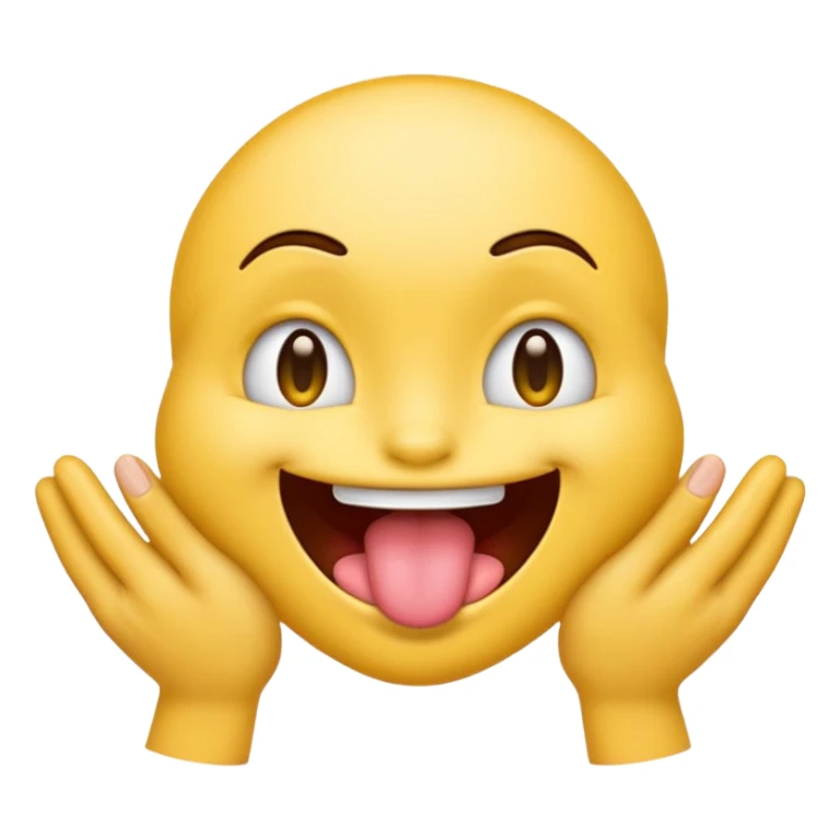 emoji with tongue out, smirking, rubbing hands together sticker