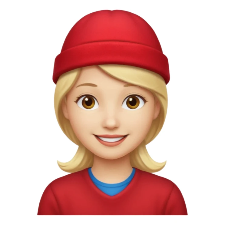Red hat blond hair sticker