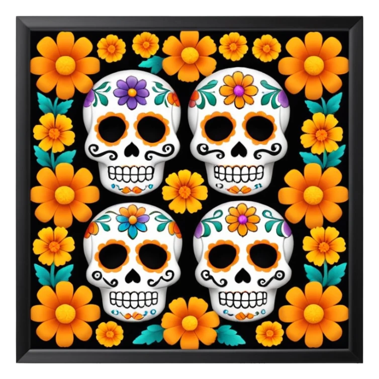 Mexican day of the dead sticker