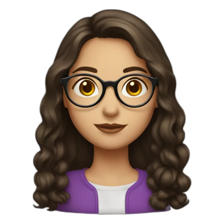 brunette-girl-with-round-glasses sticker