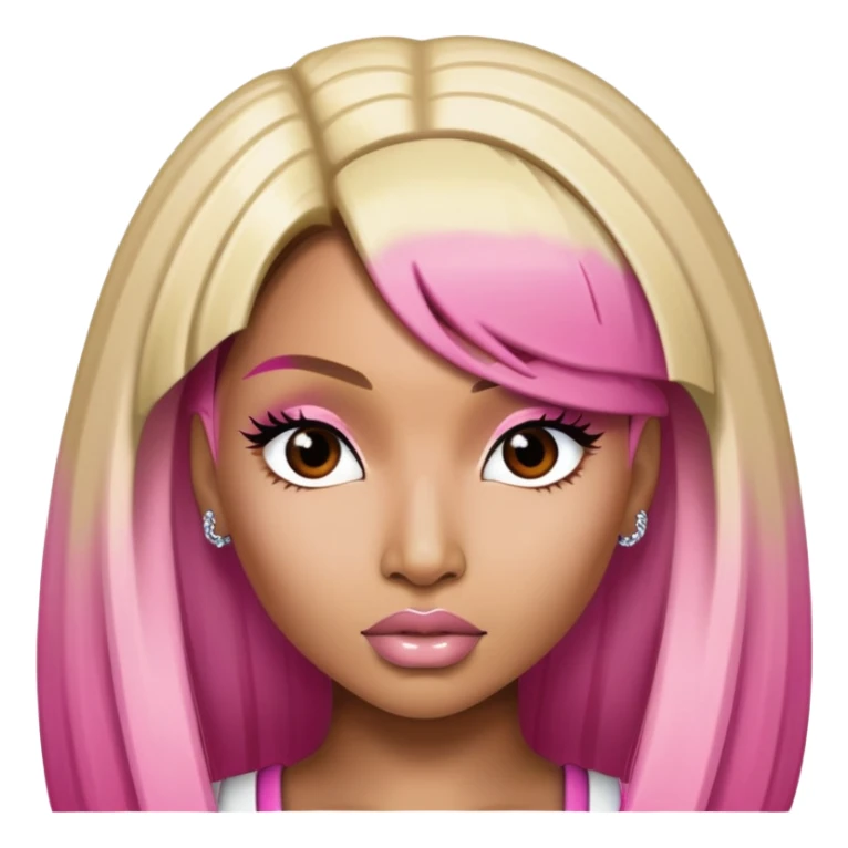 nicki minaj superbass split dye hair sticker