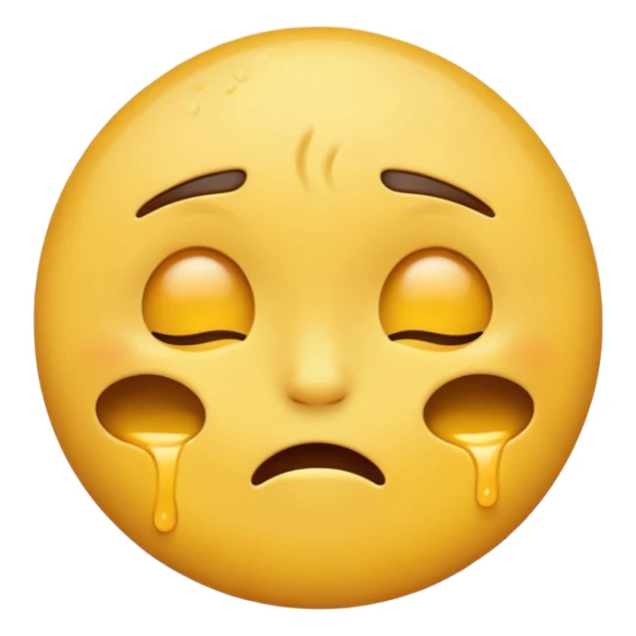 Overstimmed / Sensory Overload, yellow round emoji sticker