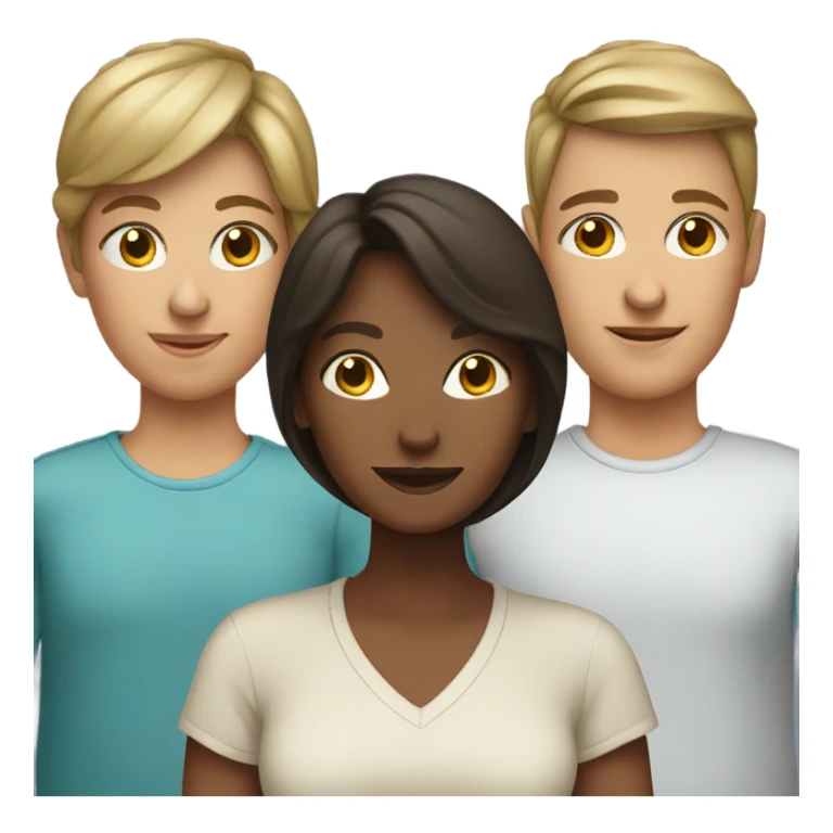 Brunette mom of 3 young boys sticker