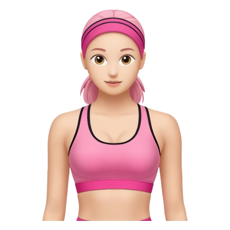 LADIES SPORTS  BRA PINK COLOR WITHOUT HUMAN sticker