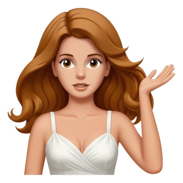 Lana del rey throwing her hair back, confidently sticker