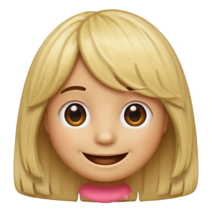 A poop emoji with a blonde wig sticker