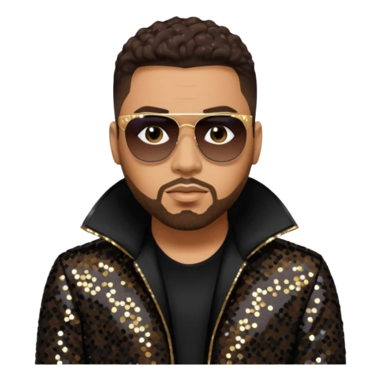 Al B. Sure, R&B Singer with dark brown hair, black sequin outfit sticker