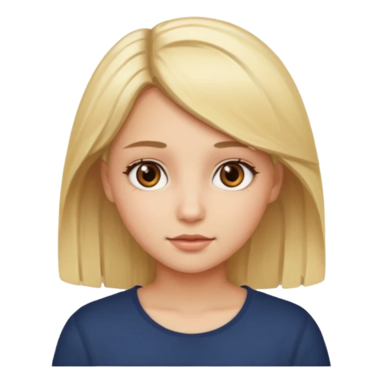 Blonde hair brown eyed girl  sticker
