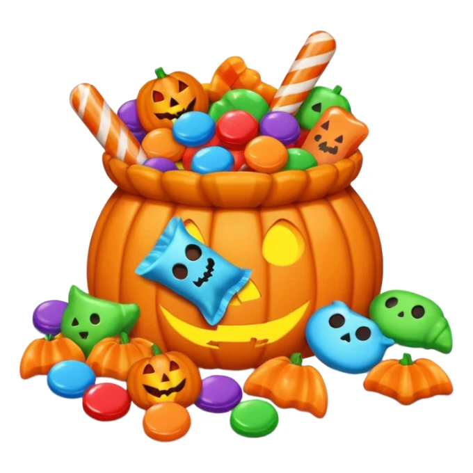 Halloween candies and candy bags sticker