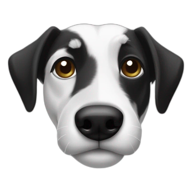 Jack Russell noir et blanc avec une tache noir sur l’œil sticker