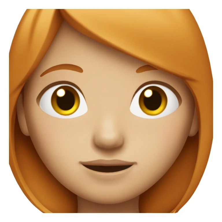 ginger girl with straight hair and asian eyes sticker