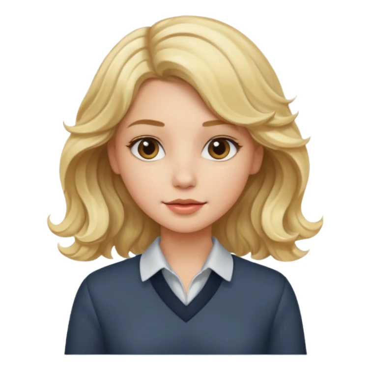 iOS 18 aesthetic wavy blondie girl sticker
