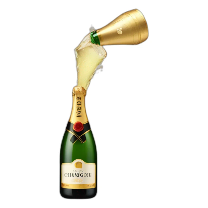 champagne spilling sticker