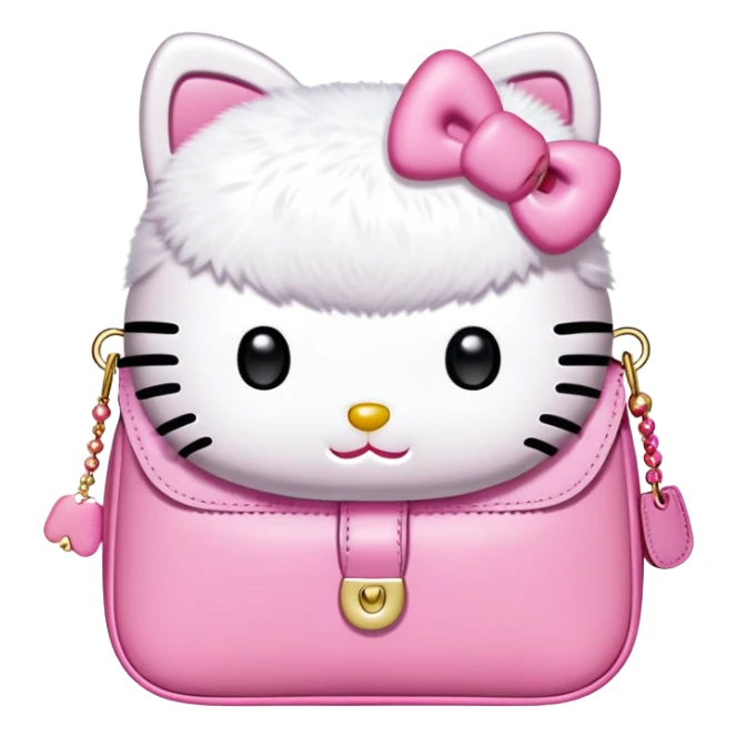 Helo kitty with a pink purse sticker