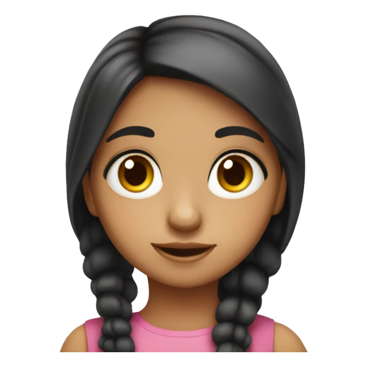 Cute hispanic girl with big eyes sticker