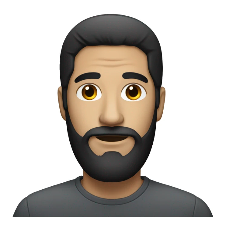 A white man with black hair in his 38s with shadow beard sticker