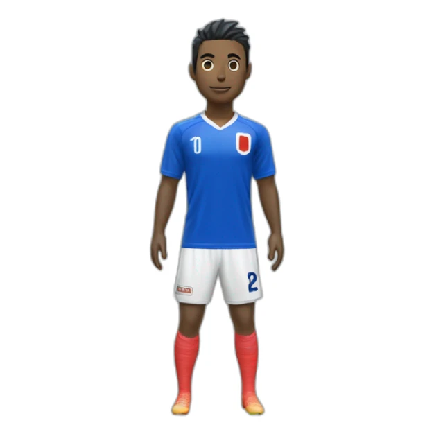 maillot de foot japon bleu floqué "Lehout" sticker