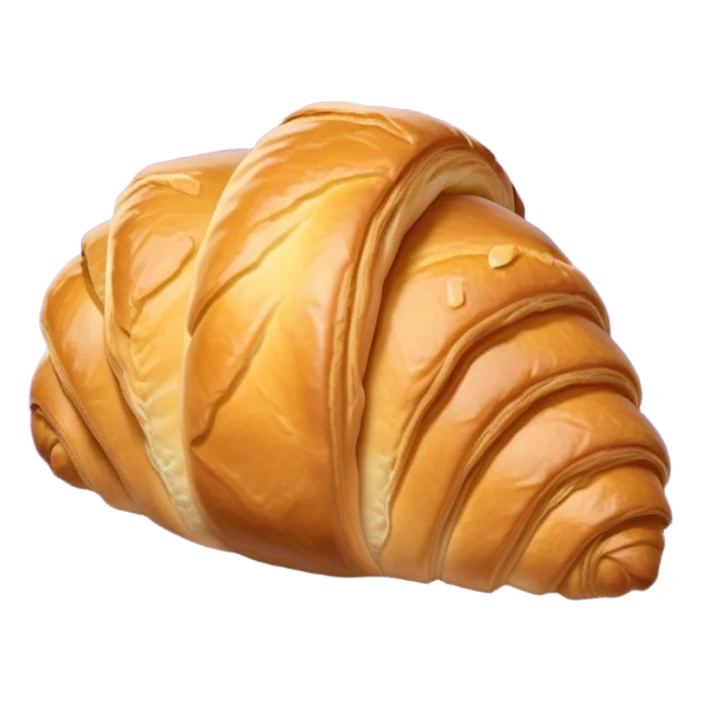 There's a croissant on a purple napkin. sticker
