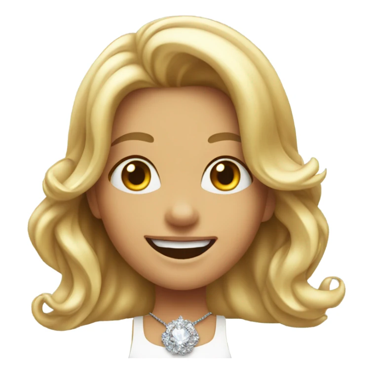 smiling girl with jewelry so excited  sticker