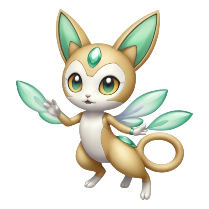 Gatomon-Pteromon-Meloetta-fusion sticker