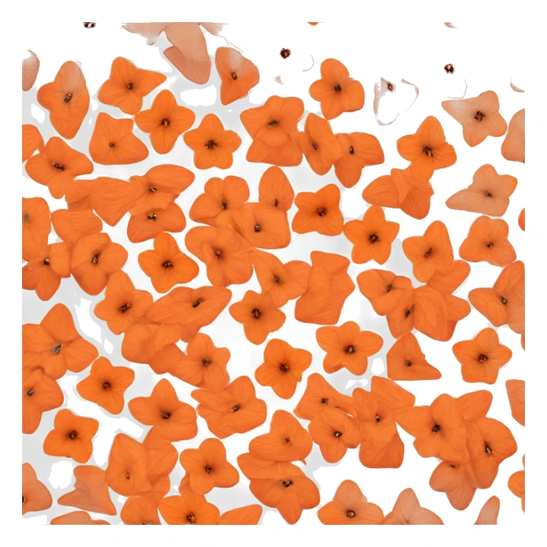delicate petals resembling dry husks surrounding a brightly colored fruit-like center. Use shades of orange or reddish-orange for the petals and center to capture its vibrant look. Aim for instant recognition. sticker