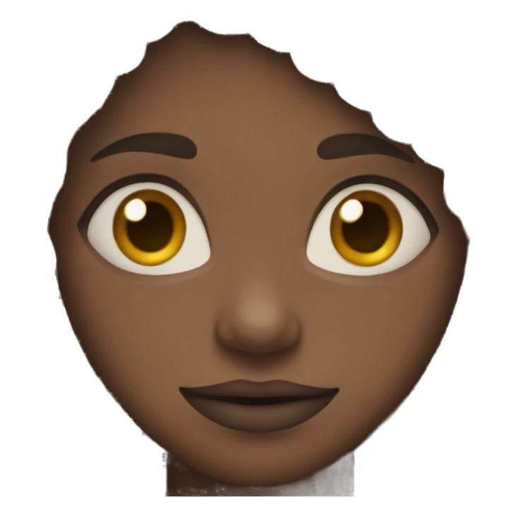 black skin mouth close brown snake hair sticker