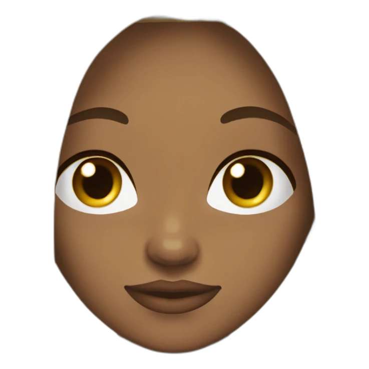 tan girl dark brown hair with straight layers brown eyes sticker