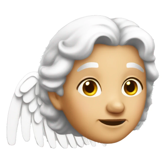 old woman angel sticker
