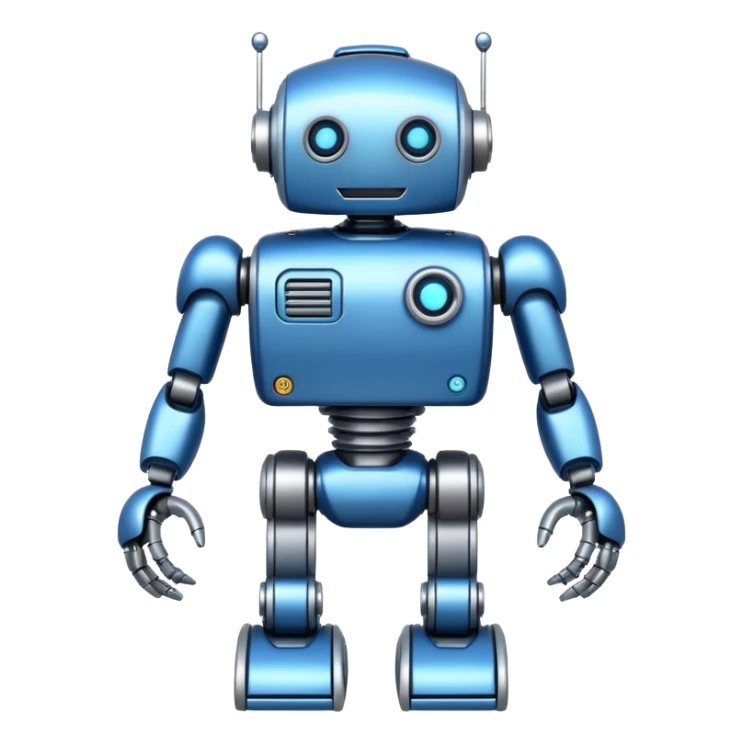 black friday robot with blue and metalic colours sticker
