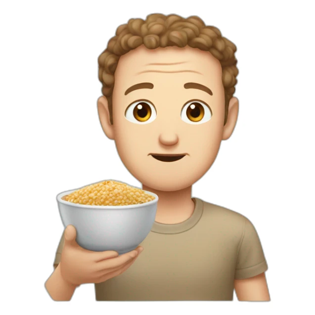 mark zuckerberg eating brown porridge sticker