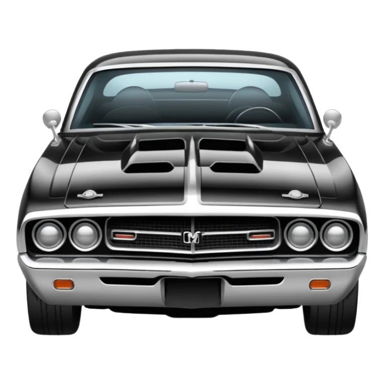 Black and white old school muscle car  sticker