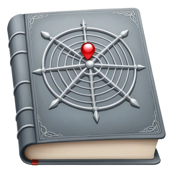 magical grey book of networking with a web sticker