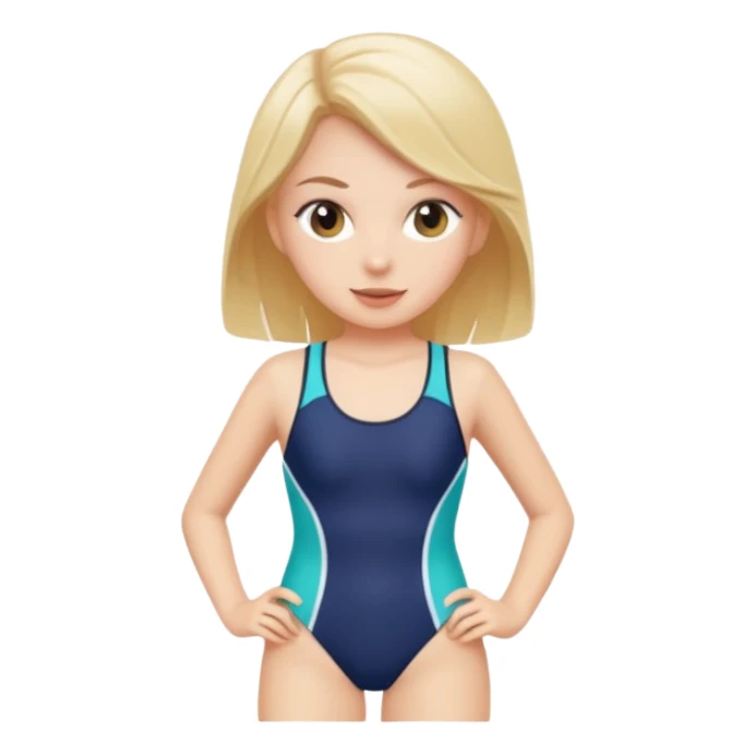 White girl wearing swimsuit  sticker