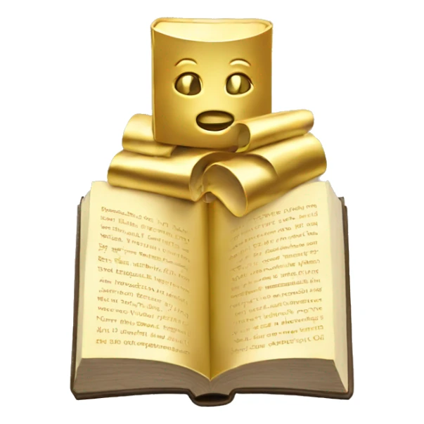 Book made of gold sticker