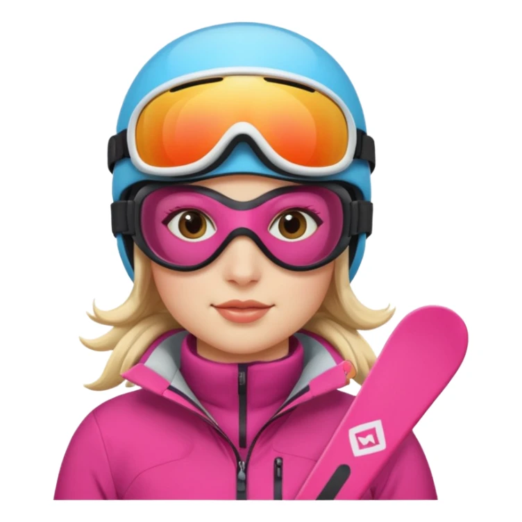 Woman Skiing, add Photo sticker